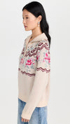 For Love & Lemons Clothing Ski Lodge Zip Up Sweater