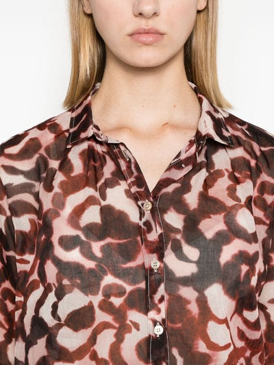 Forte_Forte Clothing Small Abstract-Print Cheesecloth Shirt