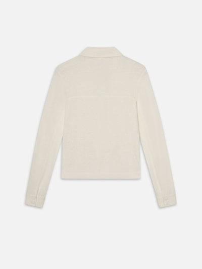 FRAME Clothing Medium Snap Henley Alabaster