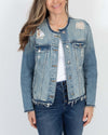 FRAME Clothing Small Distressed Denim Jacket