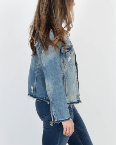 FRAME Clothing Small Distressed Denim Jacket