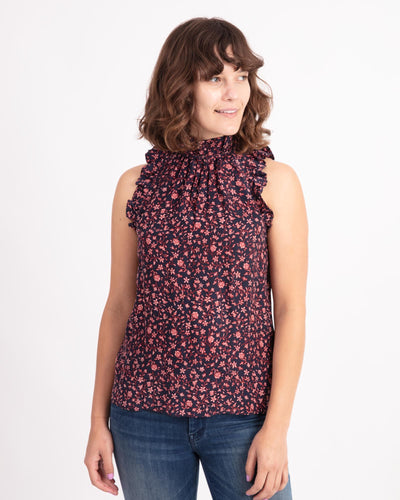 FRAME Clothing Small Floral Sleeveless Blouse