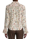 FRAME Clothing Small "Silk Ruffle 70s" Top