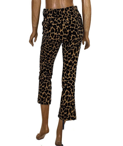 FRAME Clothing XS | US 2 Frame Cheetah Print Velvet Crop Flare Pants
