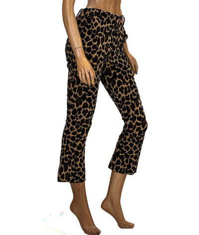 FRAME Clothing XS | US 2 Frame Cheetah Print Velvet Crop Flare Pants
