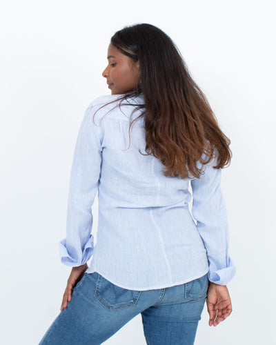 Frank & Eileen Clothing Small Fitted Blue Button Down