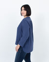 Gerard Darel Clothing Medium | US 8 I FR 40 Blue V-Neck Blouse