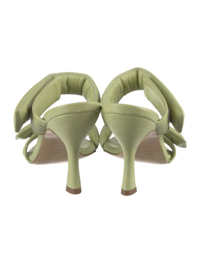 GIA Couture x Pernille Teisbaek Shoes Small | US 7 I IT 37 Keylime Green Leather Heeled Sandals