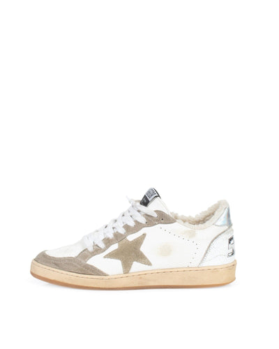 Golden Goose Shoes Large | 9 "Ball Star Shearling-Lined Distressed" Sneakers