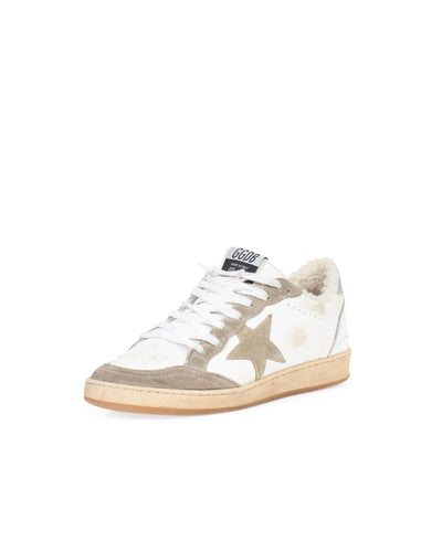 Golden Goose Shoes Large | 9 "Ball Star Shearling-Lined Distressed" Sneakers