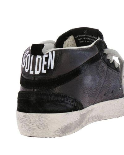 Golden Goose Shoes Small | 6 "Mid Star" Black Leather Sneakers