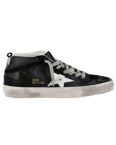 Golden Goose Shoes Small | 6 "Mid Star" Black Leather Sneakers