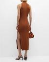 Greyvin Clothing XS "Gia" Sleeveless Turtleneck Midi Dress