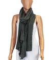 GRISAL Accessories One Size Fringe Trim Cashmere Scarf