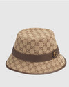 Gucci Accessories Medium GG Canvas Bucket Hat in Brown