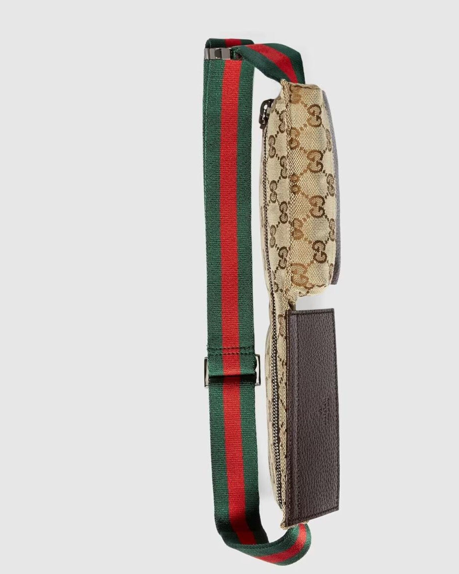 Gucci GG Canvas Double Pocket Belt Bag - Black Waist Bags, Handbags -  GUC1235511