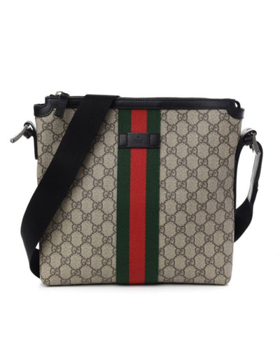 Gucci Bags One Size GG Supreme Monogram Web Messenger Bag Black