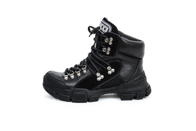 Gucci Shoes Medium | US 8.5 I IT 38.5 Gucci Flashtrek Leather-Lined Combat Boots