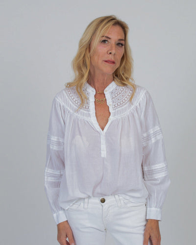 Hartford Clothing Small Embroidered Half Button Down