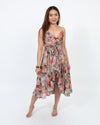 Haute Hippie Clothing Small Floral High-Low Dress