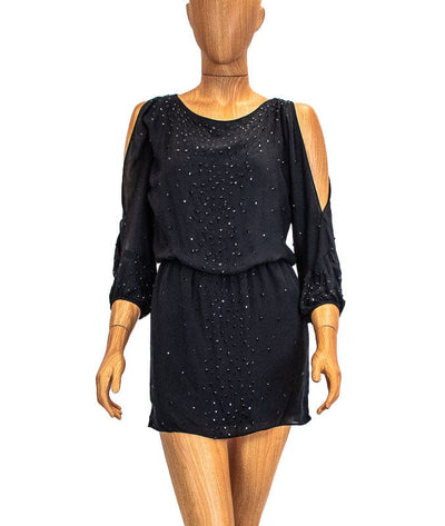 Haute Hippie Clothing XS Black Beaded Cocktail Dress