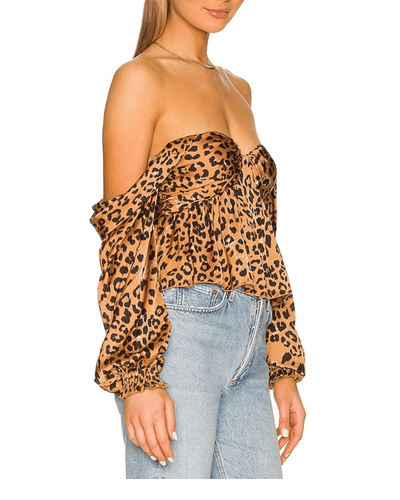 House of Harlow 1960 Clothing Small House of Harlow 1960- Burna Blouse in Leopard