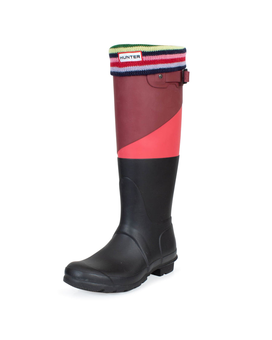 Hunter Shoes Medium | US 8 "Asymmetrical Color block" Rain Boots with Liner