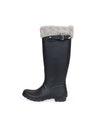 Hunter Shoes Small | US 7 Black Rain Boots with Cable Knit Liner