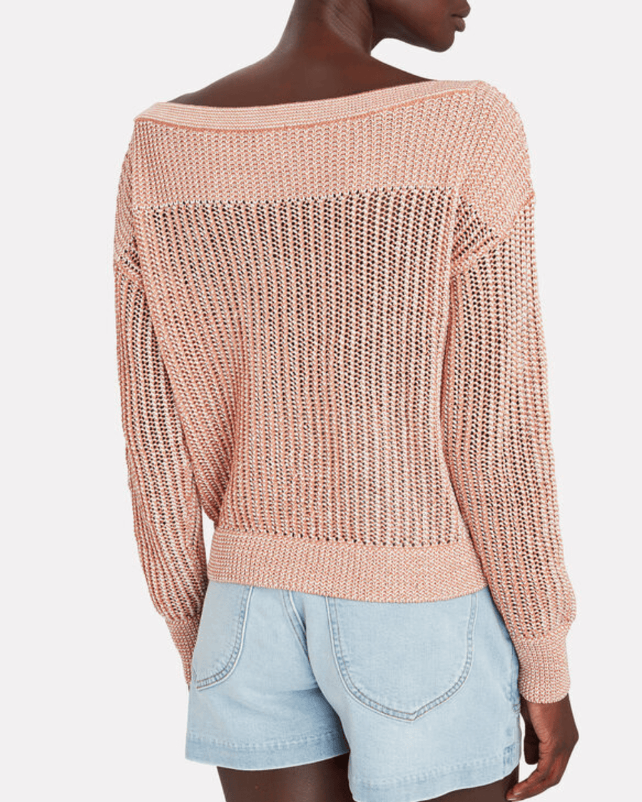 Megan Two-Tone Cotton Sweater