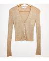 Intermix Clothing Small Privated Label Plunge Neck Cropped Marla Shimmer Cardigan