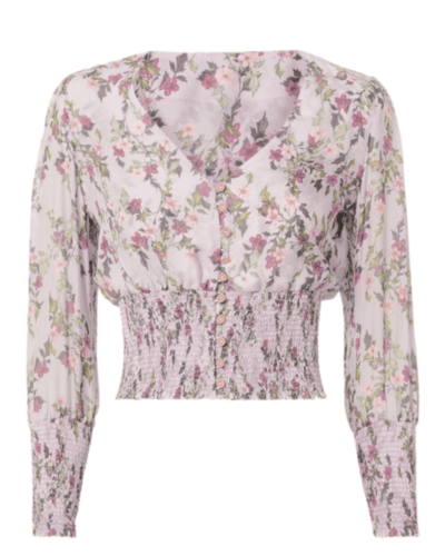 Intermix Clothing Small Silk Elin Floral Top