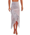 Intermix Exclusive Clothing XS | Petite Knee Length Suede Fringe Skirt