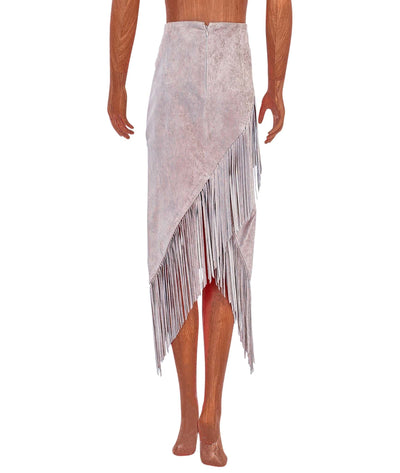 Intermix Exclusive Clothing XS | Petite Knee Length Suede Fringe Skirt