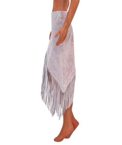 Intermix Exclusive Clothing XS | Petite Knee Length Suede Fringe Skirt