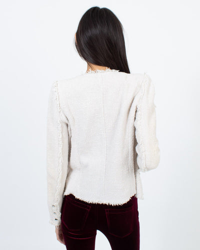 IRO Clothing Small | US 4 I FR 36 Cream Zip Up Blazer
