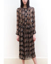 Isabel Marant Étoile Clothing Medium | US 8 I FR 40 Printed Silk Long Sleeve Maxi Dress