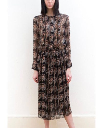 Isabel Marant Étoile Clothing Medium | US 8 I FR 40 Printed Silk Long Sleeve Maxi Dress