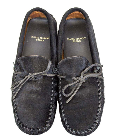 Isabel Marant Étoile Shoes Large | US 10 I IT 40 Fell Ponyhair Moccasin Loafers in Black