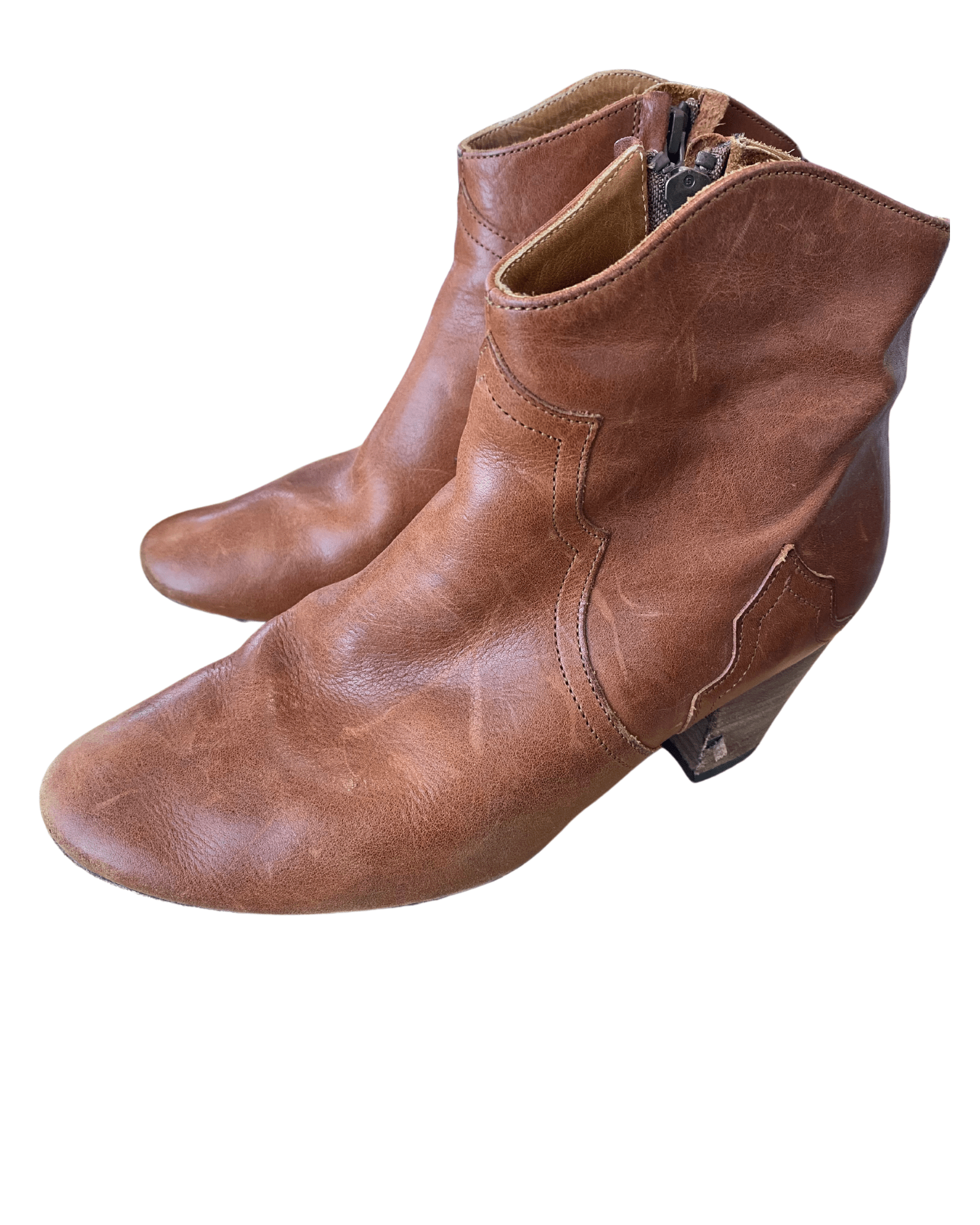 Isabel Marant Leather Western Boots The Revury