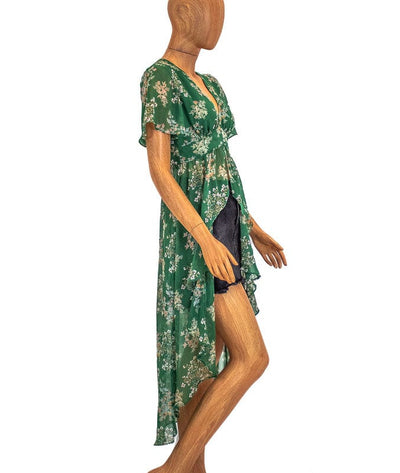 J.O.A. Clothing Small Floral High-Low Blouse