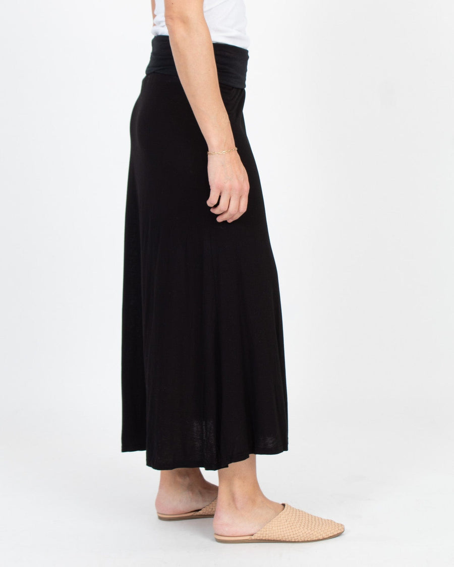 James Perse Clothing Large Foldover Midi Skirt