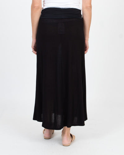 James Perse Clothing Large Foldover Midi Skirt