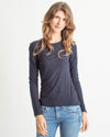 James Perse Clothing XS Casual Navy Tee