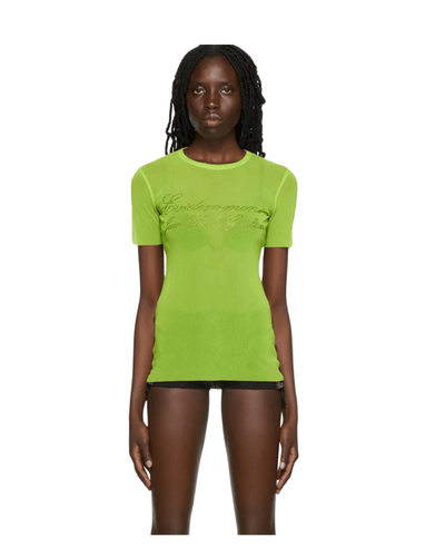Jean Paul Gaultier Clothing Small Green Evidemment T-Shirt