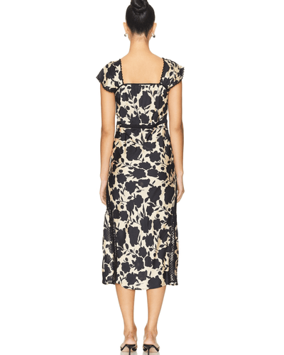 Jen's Pirate Booty Clothing Medium Castilla Midi Dress In Cameo Winter White