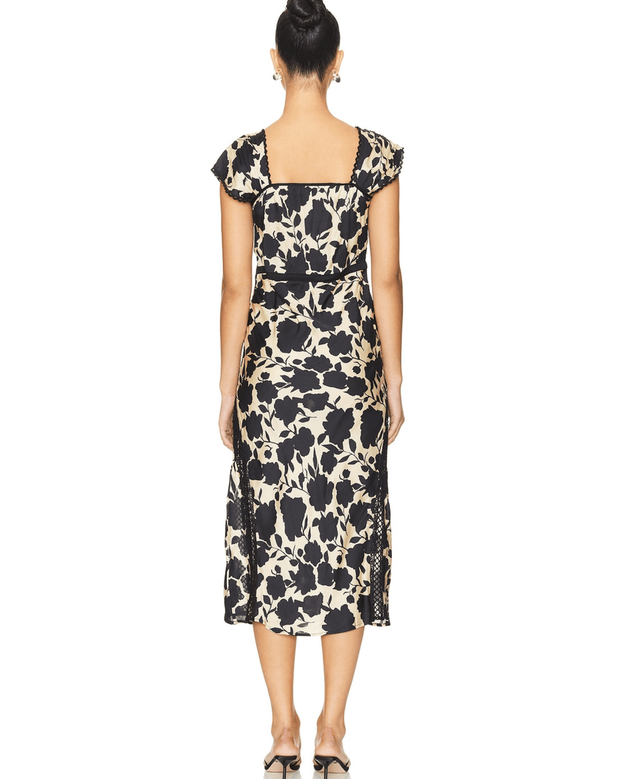Jen's Pirate Booty Clothing Medium Castilla Midi Dress In Cameo Winter White