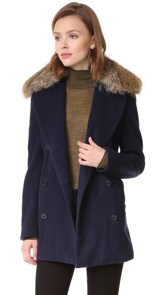 Jenni Kayne Clothing Small Fur Collar Coat