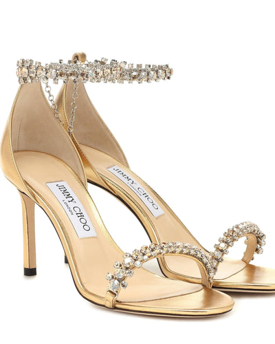 Jimmy Choo Shoes XS | 6 "Shiloh 85" Metallic Leather Heels