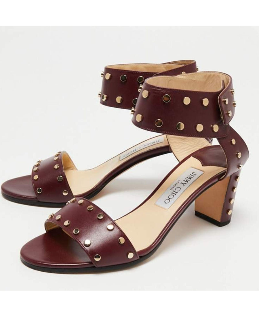 Jimmy Choo Shoes XS | US 5.5 I IT 35.5 Burgundy Leather Veto Sandals