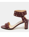 Jimmy Choo Shoes XS | US 5.5 I IT 35.5 Burgundy Leather Veto Sandals